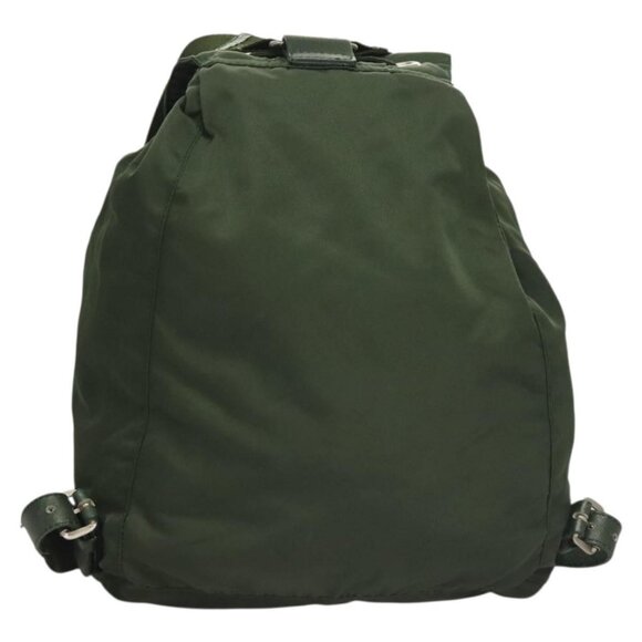 PRADA Backpack Nylon Khaki Silver Auth - Picture 3 of 16